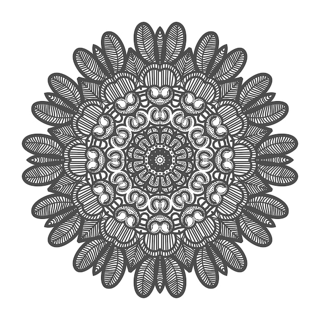 Vector luxury mandala template background and ornamental design for coloring page