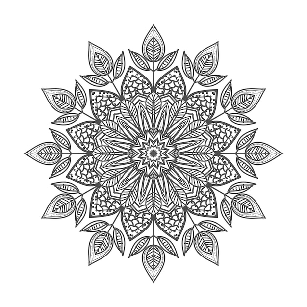 Vector luxury mandala template background and ornamental design for coloring page