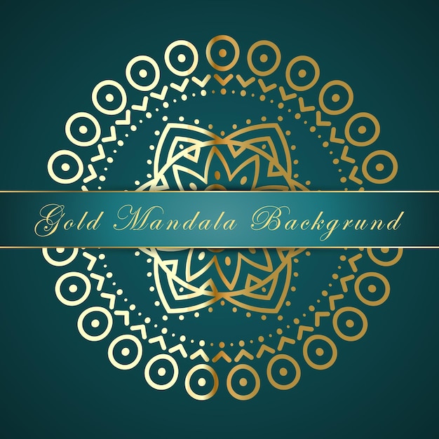 vector Luxury ornamental gold mandala design background