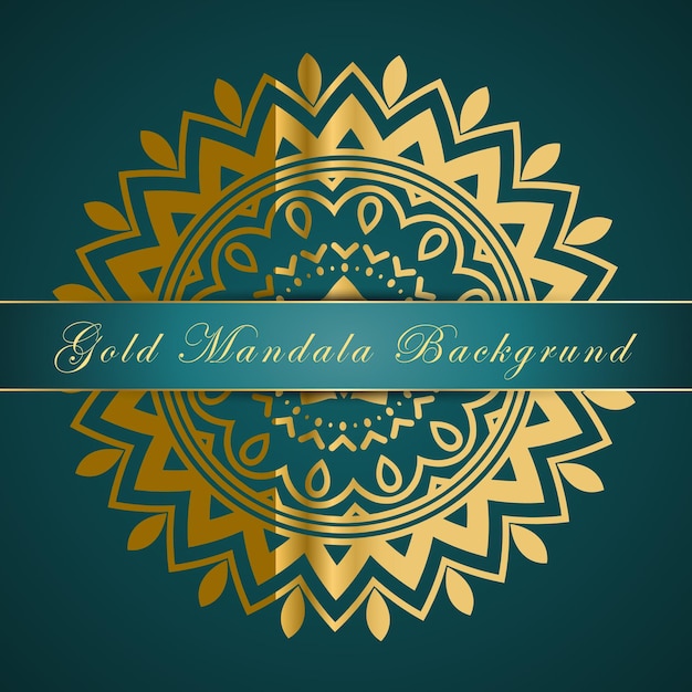 vector Luxury ornamental gold mandala design background