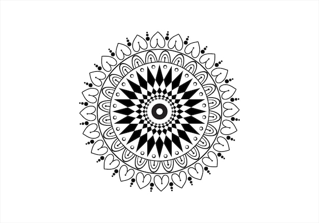 Vector luxury ornamental mandala design for adult coloring page or background