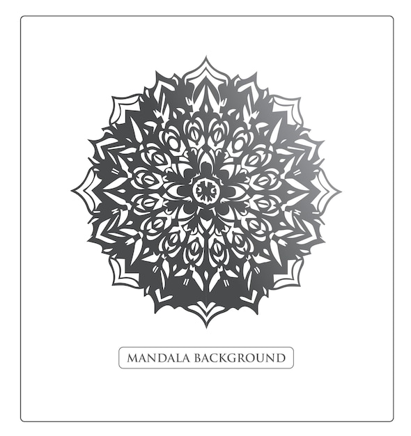 Vector vector luxury ornamental mandala design background with black color