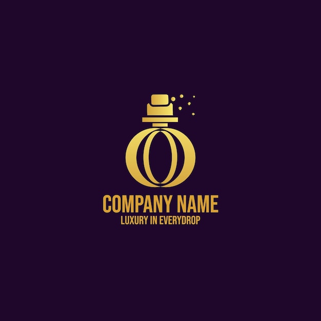 Vector luxury perfume logo template concept