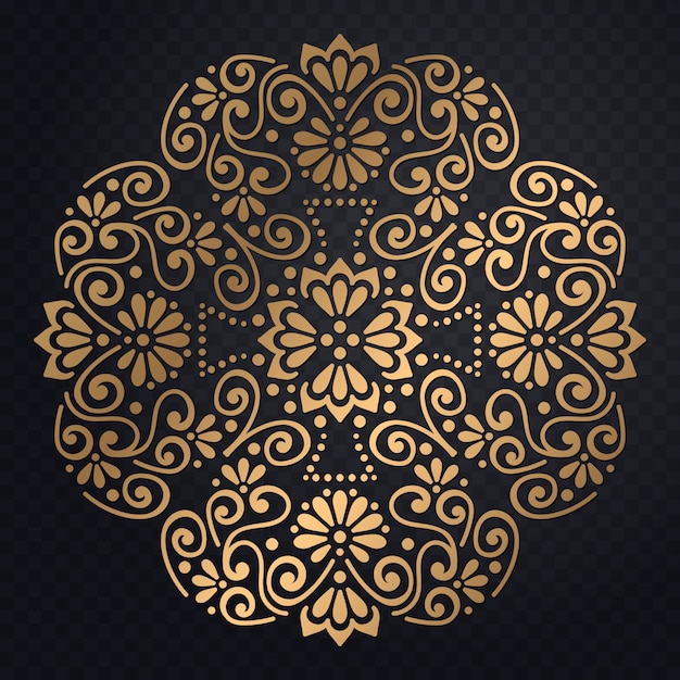 Vector luxury wedding invitation with mandala