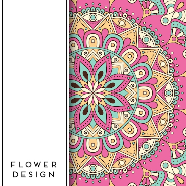 Vector luxury wedding invitation with mandala