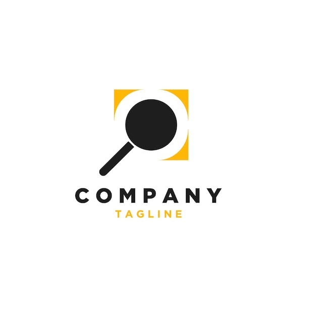 vector magnifier logo design illustration