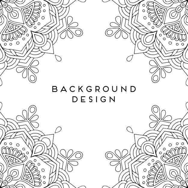 Vector mandala black background