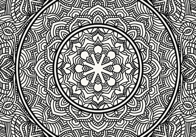 Vector Mandala Coloring Page Mandala illustration for coloring book