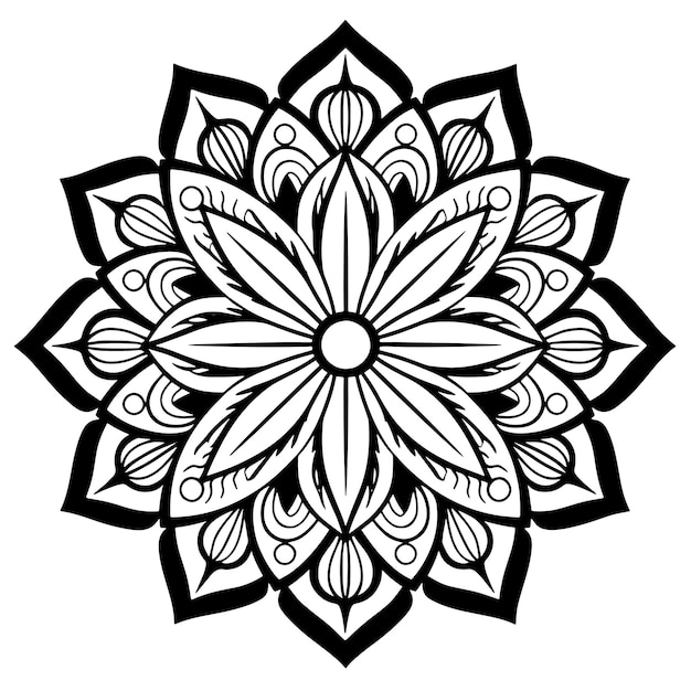 Vector mandala design illustration mandala coloring pages vector Laser Cut Files