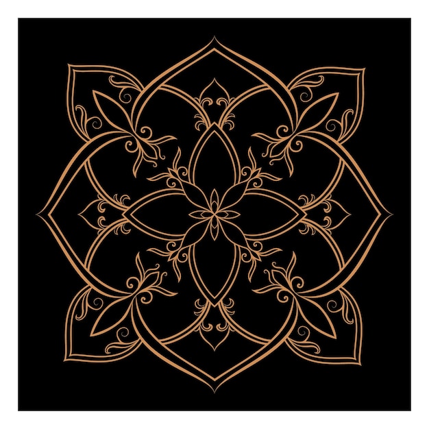 vector mandala in different themes in oriental and western style for luxury logos designs