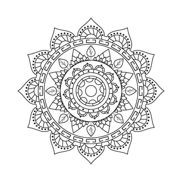 Vector Mandala Linear Design