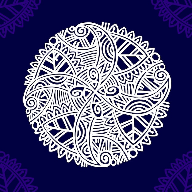 Vector Mandala Round Ornament Illustration of template free Vector