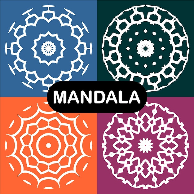 vector mandala set. templates for design