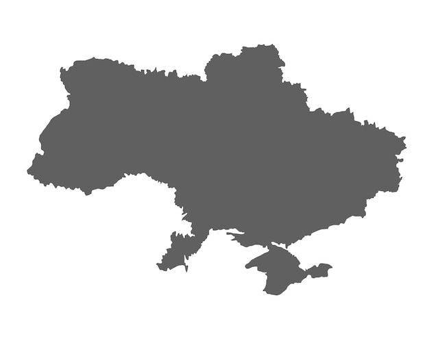 Vector map state of Ukraine Simple hand made line drawing map Gray colour on a white backgrou