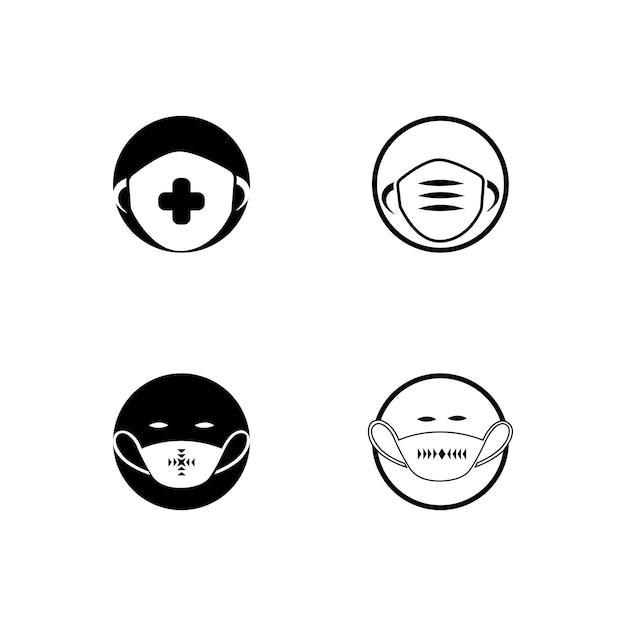 Vector mask icon illustration template design