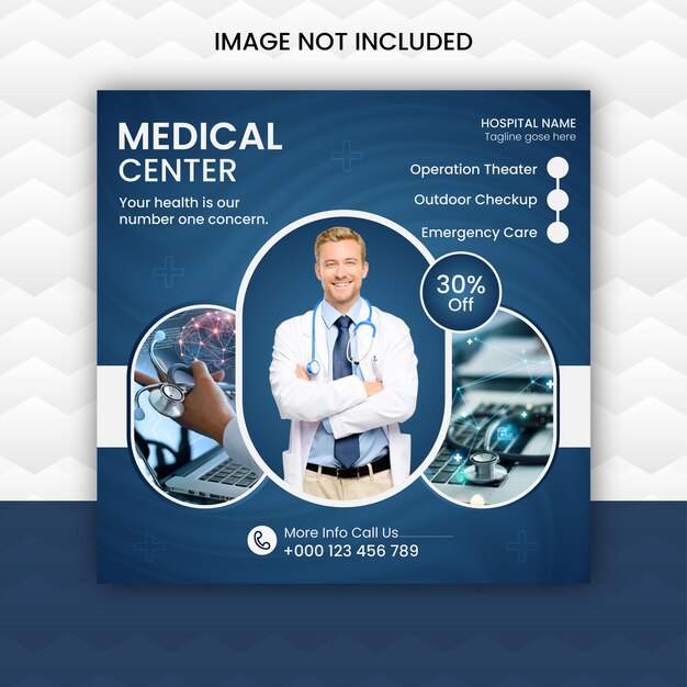 Vector vector medical healthcare social media and instagram post banner template