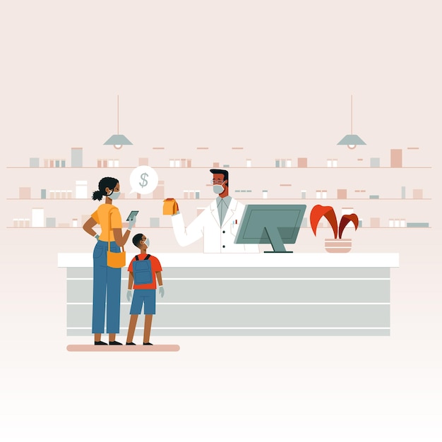 Vector Medical Supply Store Illustrations