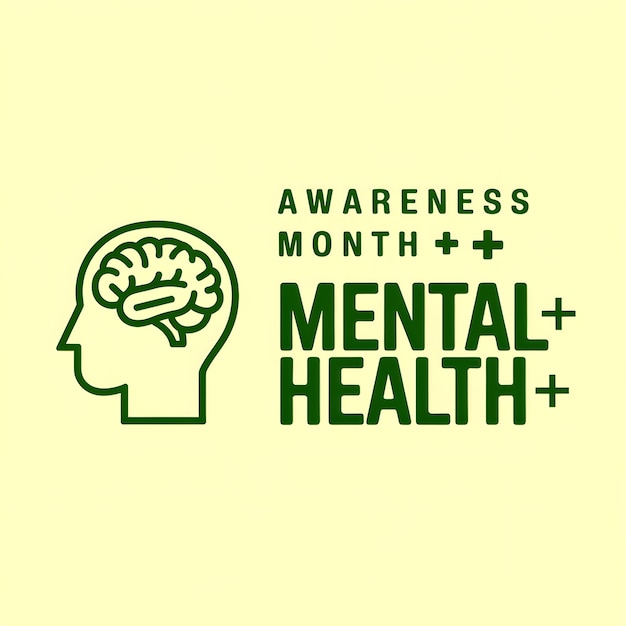 Vector vector mental health awareness month concept design