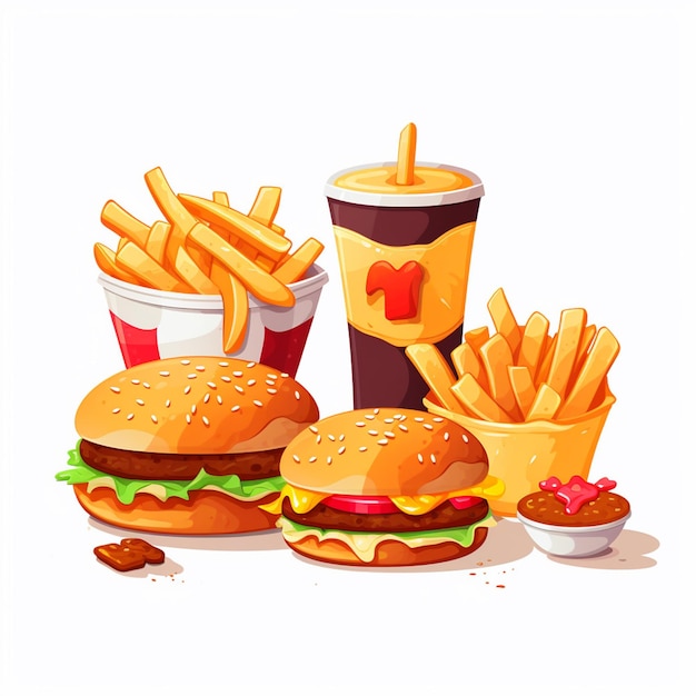 vector menu illustration food meat meal restaurant popular set lunch icon dinner snack