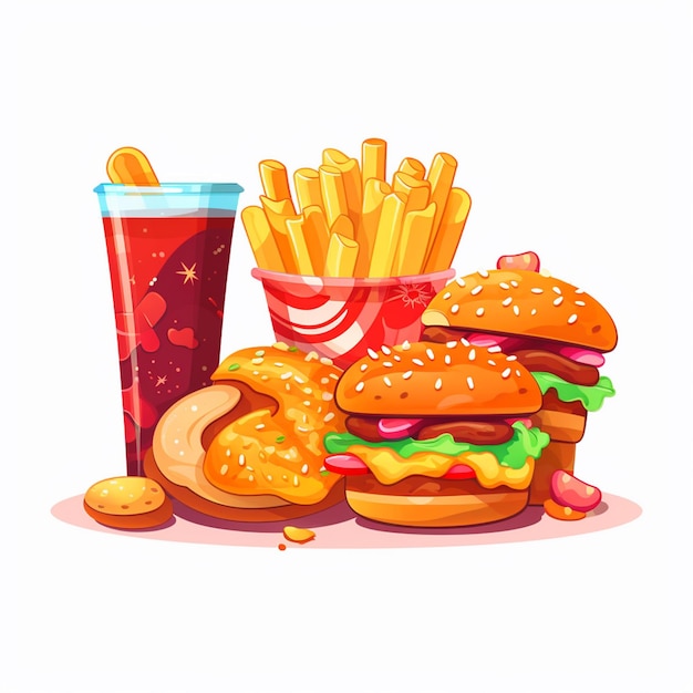 vector menu illustration food meat meal restaurant popular set lunch icon dinner snack