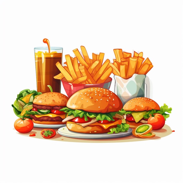 vector menu illustration food meat meal restaurant popular set lunch icon dinner snack