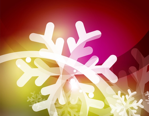 Vector Merry Christmas abstract background snowflakes in the air