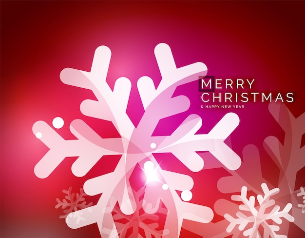 Vector Merry Christmas abstract background snowflakes in the air