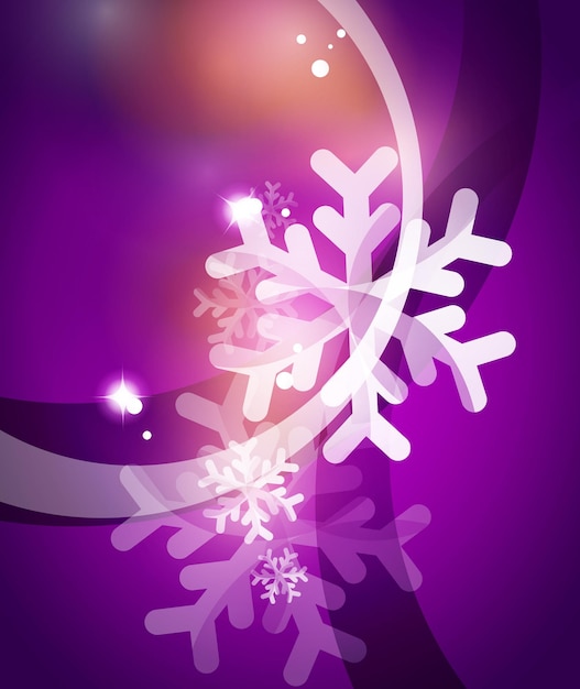 Vector Merry Christmas abstract background snowflakes in the air