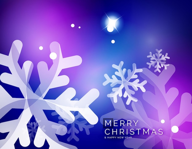 Vector Merry Christmas abstract background snowflakes in the air