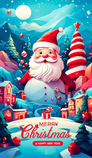 Vector merry Christmas and happy new year banner template