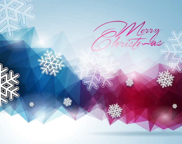 Vector Merry Christmas and Happy New Year illustration with typographic design.