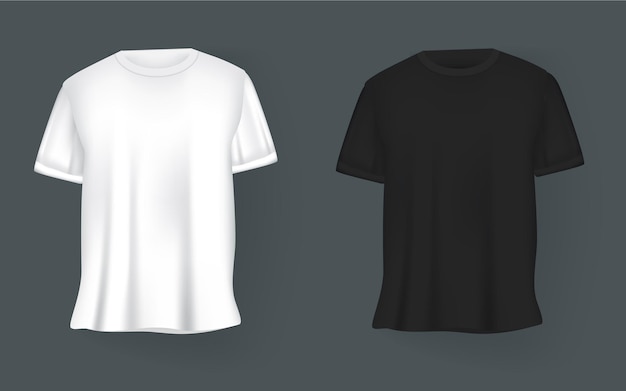 Vector mockup of classic men's tee shirt.