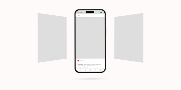 Vector mockup design with smartphone