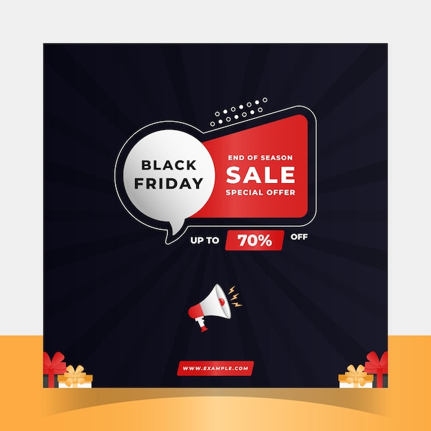 Vector vector modern black friday social media sale banner design