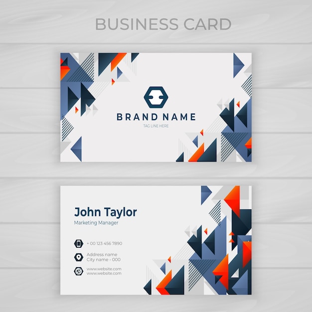 Vector modern business card template Professional clean business card template