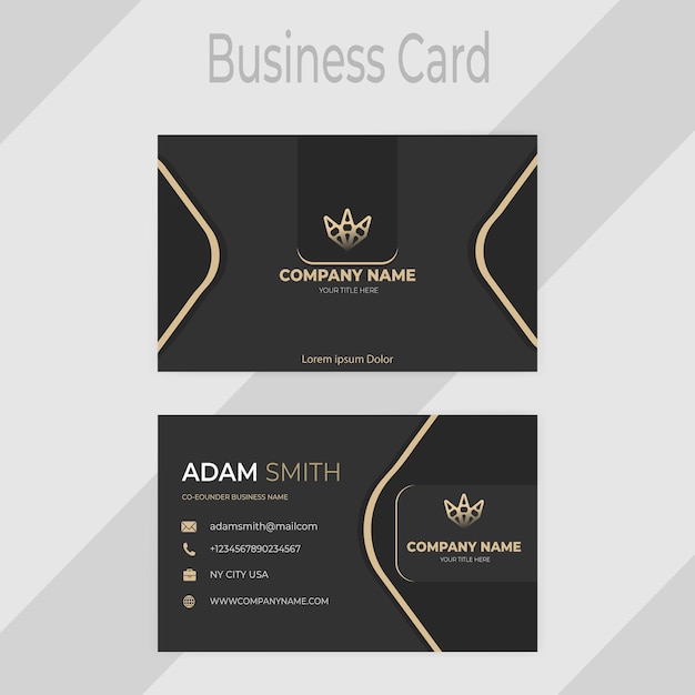 Vector modern business card template for your project