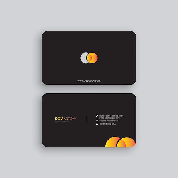 Vector modern business card templatMinimalistic business card design template