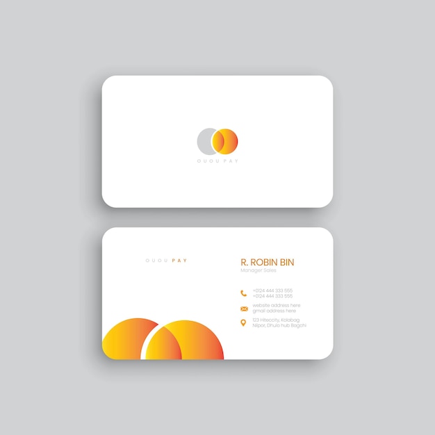 Vector modern business card templatMinimalistic business card design template