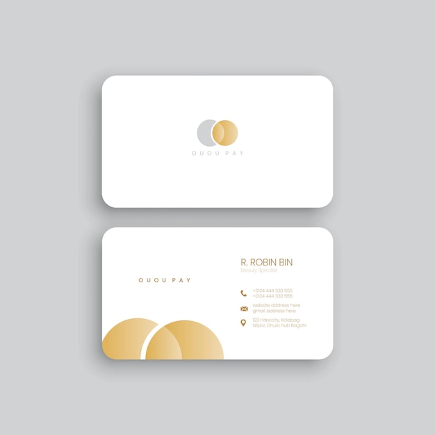 Vector modern business card templatMinimalistic business card design template