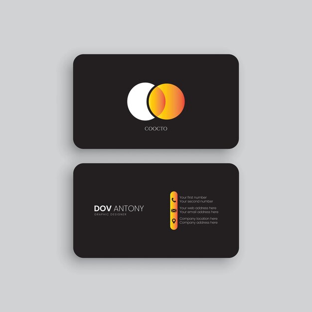 Vector vector modern business card templatminimalistic business card design template