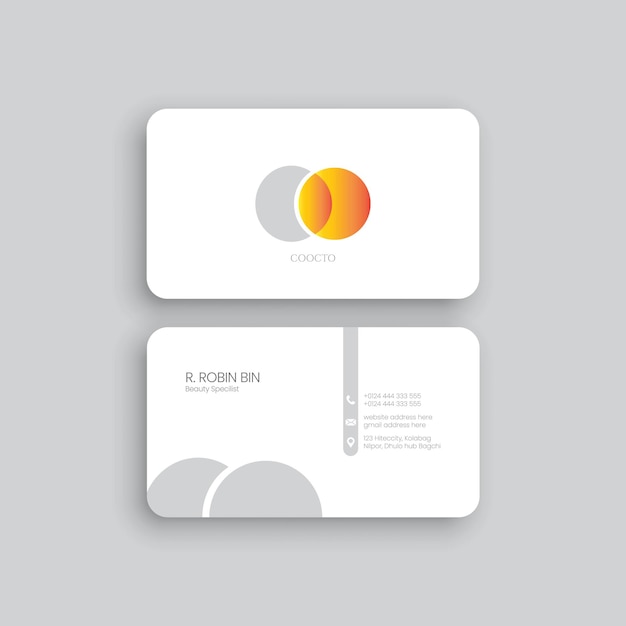 Vector modern business card templatMinimalistic business card design template