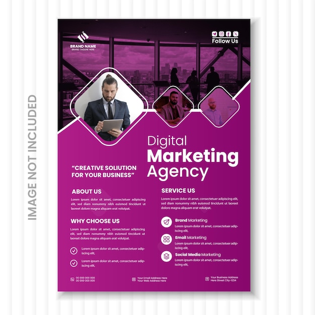 Vector vector modern business flyer design template