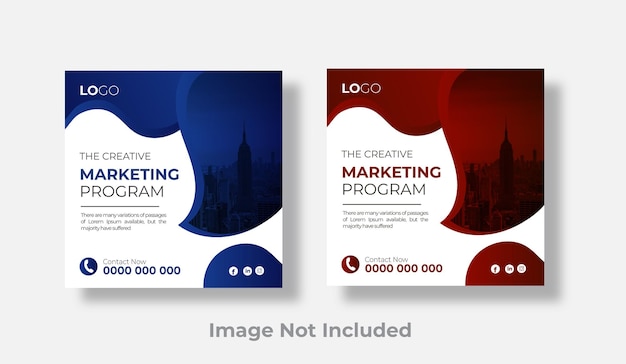 Vector modern business instagram post design template or web banner