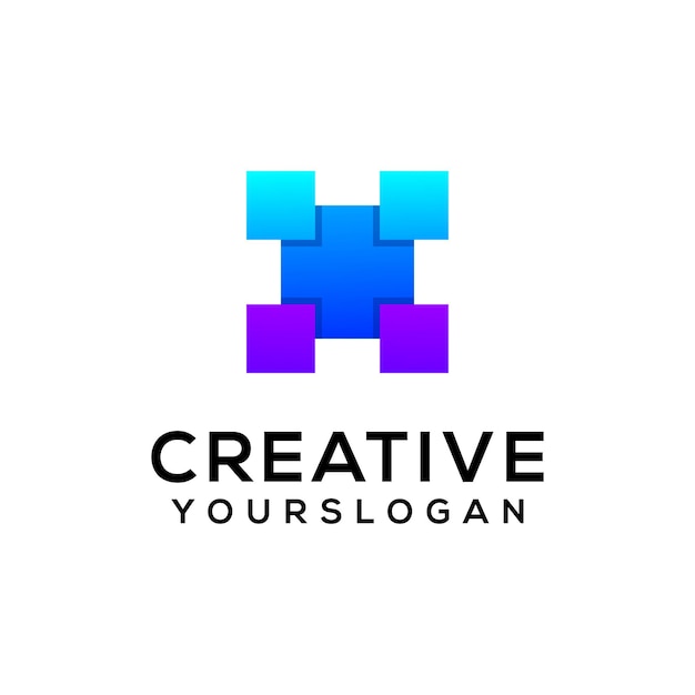 Vector modern business logo gradient icon design