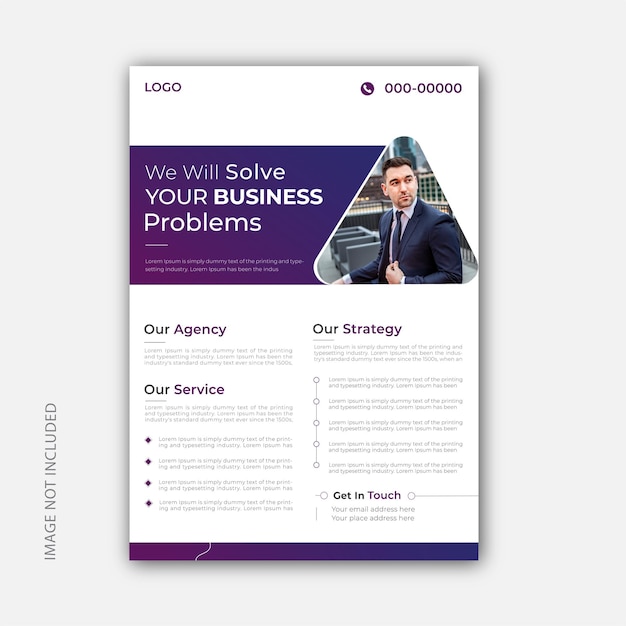 Vector modern business multipurpose flyer design and brochure cover page