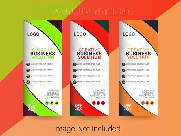 Vector vector modern business tree color roll up design templates