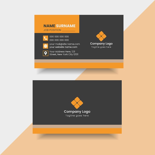 Vector modern colorfully and creative business card template free