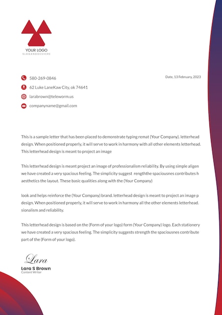 Vector modern company letterhead template