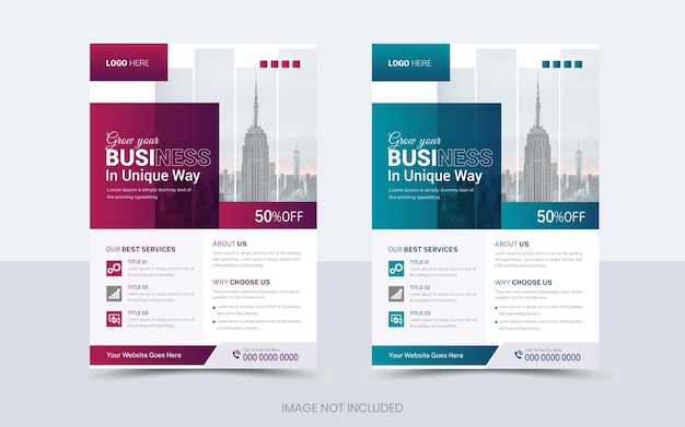 Vector modern corporate business flyer template design