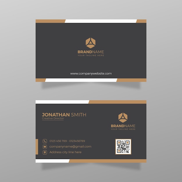 vector modern creative business card template flat design